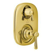 Load image into Gallery viewer, Moen T4111 Kingsley Double Handle Moentrol Pressure Balanced with Volume Control and Integrated Diverter Valve Trim in Polished Brass
