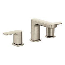 Load image into Gallery viewer, Moen T6920 Rizon Double - Handle Widespread Low Arc Bathroom Faucet in Brushed Nickel
