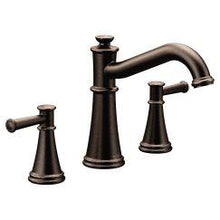 Load image into Gallery viewer, Moen T9023 Belfield Two Handle Non Diverter Roman Tub Faucet in Oil Rubbed Bronze
