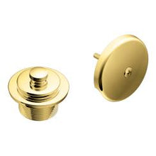 Load image into Gallery viewer, Moen T90331 Push-n-lock Tub Drain Kit with 1 - 1/2&quot; Threads in Polished Brass
