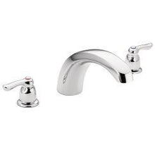 Load image into Gallery viewer, Moen T990 Chateau Two Handle Low Arc Roman Tub Faucet in Chrome
