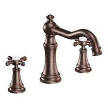Load image into Gallery viewer, Moen TS22101 Weymouth Two Handle High Arc Roman Tub Faucet in Oil Rubbed Bronze
