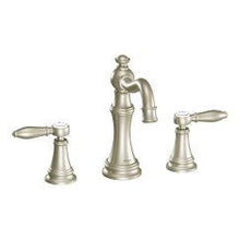 Load image into Gallery viewer, Moen TS42108 Weymouth Two Handle High Arc Bathroom Faucet in Brushed Nickel
