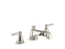 Load image into Gallery viewer, KOHLER T13140-4B-SN Pinstripe Deck-Mount Bath Faucet Trim For High-Flow Valve With Lever Handles, Valve Not Included in Vibrant Polished Nickel
