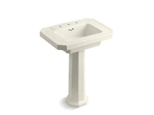 Load image into Gallery viewer, KOHLER 2322-8-96 Kathryn Pedestal Bathroom Sink With 8&quot; Widespread Faucet Holes in Biscuit
