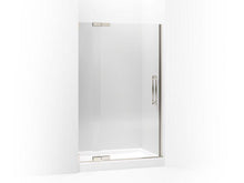 Load image into Gallery viewer, KOHLER 705728-L-NX Finial Pivot Shower Door, 72-1/4&quot; H X 45-1/4 - 47-3/4&quot; W, With 3/8&quot; Thick Crystal Clear Glass in Brushed Nickel Anodized
