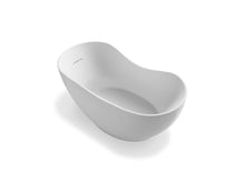 Load image into Gallery viewer, KOHLER 1800-HW1 Abrazo 66&quot; X 32&quot; Freestanding Bath With Center Toe-Tap Drain in Honed White
