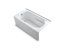 Load image into Gallery viewer, KOHLER K-1357-GLAW-0 Devonshire 60&quot; x 32&quot; alcove BubbleMassage(TM) Air Bath with Bask heated surface, integral apron, integral flange and left-hand drain
