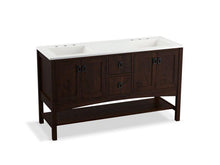 Load image into Gallery viewer, KOHLER K-99559-1WB Marabou 60&quot; bathroom vanity cabinet with 4 doors and 2 drawers
