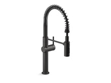 Load image into Gallery viewer, KOHLER 22973-BL Crue Pull-Down Single-Handle Semiprofessional Kitchen Faucet in Matte Black
