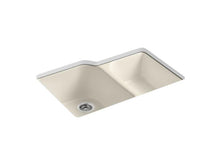 Load image into Gallery viewer, KOHLER K-5931-4U-47 Executive Chef 33&quot; x 22&quot; x 10-5/8&quot; Undermount large/medium, high/low double-bowl kitchen sink with 4 oversize faucet holes

