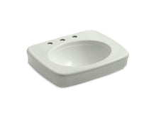 Load image into Gallery viewer, KOHLER K-2340-8-NY Bancroft pedestal bathroom sink basin with 8&quot; widespread faucet holes
