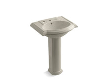 Load image into Gallery viewer, KOHLER 2286-8 Devonshire 24&quot; pedestal bathroom sink with 8&quot; widespread faucet holes
