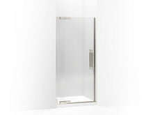 Load image into Gallery viewer, KOHLER 705708-L-NX Pinstripe Pivot Shower Door, 72-1/4&quot; H X 36-1/4 - 38-3/4&quot; W, With 3/8&quot; Thick Crystal Clear Glass in Brushed Nickel Anodized
