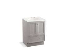 Load image into Gallery viewer, KOHLER K-99514-TK-1WT Damask 24&quot; bathroom vanity cabinet with toe kick, 2 doors and 1 drawer
