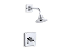 Load image into Gallery viewer, KOHLER TS13134-4B-CP Pinstripe Rite-Temp(R) Shower Valve Trim With Lever Handle And 2.5 Gpm Showerhead in Polished Chrome
