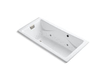 Load image into Gallery viewer, KOHLER K-865-GCBN-0 Tea-for-Two 72&quot; x 36&quot; drop-in BubbleMassage air bath with Vibrant Brushed Nickel airjet finish and chromatherapy
