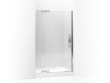 Load image into Gallery viewer, KOHLER 705728-L-SHP Finial Pivot Shower Door, 72-1/4&quot; H X 45-1/4 - 47-3/4&quot; W, With 3/8&quot; Thick Crystal Clear Glass in Bright Polished Silver
