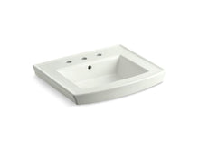 Load image into Gallery viewer, KOHLER K-2358-8-47 Archer Pedestal bathroom sink with 8&quot; widespread faucet holes
