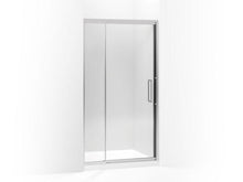 Load image into Gallery viewer, KOHLER 705820-L-SH Lattis Pivot Shower Door, 76&quot; H X 39 - 42&quot; W, With 3/8&quot; Thick Crystal Clear Glass in Bright Silver
