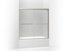 Load image into Gallery viewer, KOHLER 709062-D3-MX Gradient Sliding Bath Door 58-1/16&quot; H X 59-5/8&quot; W, With 1/4&quot; Thick Frosted Glass in Matte Nickel
