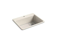 Load image into Gallery viewer, KOHLER K-8668-1A1-FD Riverby 27&quot; x 22&quot; x 9-5/8&quot; top-mount single-bowl kitchen sink with bottom sink rack and single faucet hole
