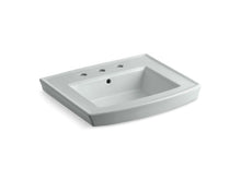 Load image into Gallery viewer, KOHLER K-2358-8-47 Archer Pedestal bathroom sink with 8&quot; widespread faucet holes
