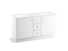 Load image into Gallery viewer, KOHLER K-99511-TK-1WA Jacquard 60&quot; bathroom vanity cabinet with toe kick, 2 doors and 3 drawers
