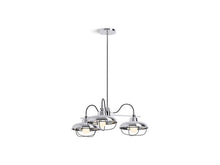 Load image into Gallery viewer, KOHLER 23662-CH03-CPL Modern Farm Three-Light Chandelier in Polished Chrome
