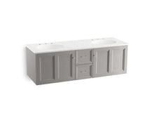 Load image into Gallery viewer, KOHLER K-99524-1WT Damask 60&quot; wall-hung bathroom vanity cabinet with 2 doors and 2 drawers
