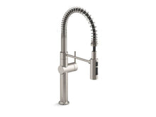 Load image into Gallery viewer, KOHLER 22973-VS Crue Pull-Down Single-Handle Semiprofessional Kitchen Faucet in Vibrant Stainless
