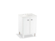 Load image into Gallery viewer, KOHLER K-99500-LG-1WA Jacquard 24&quot; bathroom vanity cabinet with furniture legs and 2 doors
