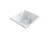 Load image into Gallery viewer, KOHLER K-1969-GCW-0 Underscore Cube 48&quot; x 48&quot; cube drop-in BubbleMassage(TM) Air Bath with Bask(TM) heated surface, chromatherapy and center drain
