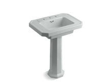 Load image into Gallery viewer, KOHLER 2322-8-95 Kathryn Pedestal Bathroom Sink With 8&quot; Widespread Faucet Holes in Ice Grey
