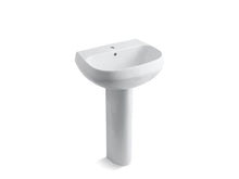 Load image into Gallery viewer, KOHLER 2293-1-0 Wellworth Pedestal Bathroom Sink With Single Faucet Hole in White
