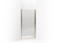Load image into Gallery viewer, KOHLER 702406-G54-ABV Fluence Pivot Shower Door, 65-1/2&quot; H X 32-1/2 - 34&quot; W, With 1/4&quot; Thick Falling Lines Glass in Anodized Brushed Bronze
