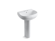 Load image into Gallery viewer, KOHLER K-2293-4 Wellworth Pedestal bathroom sink with 4&quot; centerset faucet holes
