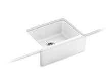Load image into Gallery viewer, KOHLER 6573-5U-0 Alcott 25-1/4&quot; X 22&quot; X 8-5/8&quot; Undermount Single-Bowl Farmhouse Kitchen Sink With 5 Oversize Faucet Holes in White
