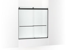 Load image into Gallery viewer, KOHLER K-702420-L Levity Plus Frameless sliding bath door, 61-9/16&quot; H x 56-5/8 - 59-5/8&quot; W, with 5/16&quot;-thick Crystal Clear glass
