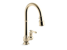 Load image into Gallery viewer, KOHLER K-99260 Artifacts Pull-down kitchen sink faucet with three-function sprayhead
