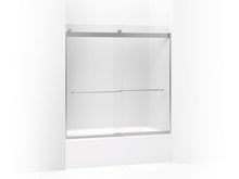 Load image into Gallery viewer, KOHLER K-706006-D3 Levity Sliding bath door, 59-3/4&quot; H x 56-5/8 - 59-5/8&quot; W, with 1/4&quot; thick Frosted glass
