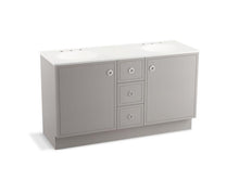Load image into Gallery viewer, KOHLER K-99511-TK-1WT Jacquard 60&quot; bathroom vanity cabinet with toe kick, 2 doors and 3 drawers
