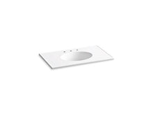 Load image into Gallery viewer, KOHLER K-2798-8 Ceramic/Impressions 37&quot; oval vanity-top bathroom sink with 8&quot; widespread faucet holes
