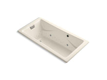 Load image into Gallery viewer, KOHLER K-865-GCBN-47 Tea-for-Two 72&quot; x 36&quot; drop-in BubbleMassage air bath with Vibrant Brushed Nickel airjet finish and chromatherapy
