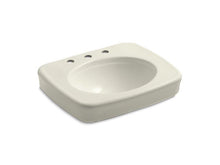 Load image into Gallery viewer, KOHLER K-2340-8-96 Bancroft pedestal bathroom sink basin with 8&quot; widespread faucet holes
