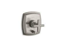 Load image into Gallery viewer, KOHLER T98759-3-BN Margaux Rite-Temp(R) Pressure-Balancing Valve Trim With Push-Button Diverter And Cross Handles, Valve Not Included in Vibrant Brushed Nickel

