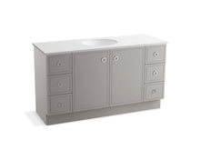 Load image into Gallery viewer, KOHLER K-99510-TK-1WT Jacquard 60&quot; bathroom vanity cabinet with toe kick, 2 doors and 6 drawers
