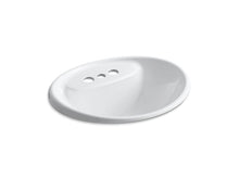 Load image into Gallery viewer, KOHLER K-2839-4 Tides Drop-in bathroom sink with 4&quot; centerset faucet holes
