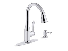 Load image into Gallery viewer, KOHLER K-REC23863-SD Motif Pull-down kitchen faucet with soap/lotion dispenser
