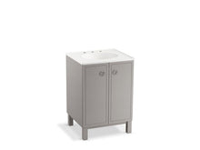Load image into Gallery viewer, KOHLER K-99500-LG-1WT Jacquard 24&quot; bathroom vanity cabinet with furniture legs and 2 doors
